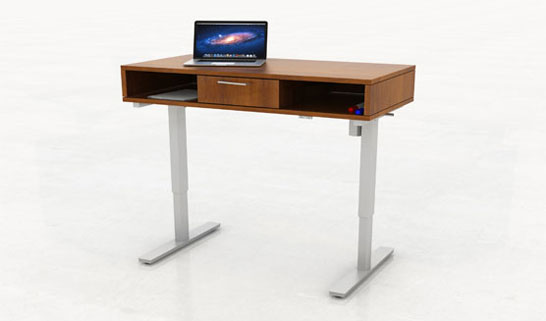 Height Adjustable Storage Desk