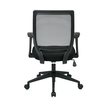 Screen Back Task Chair with "T" Arms, back view