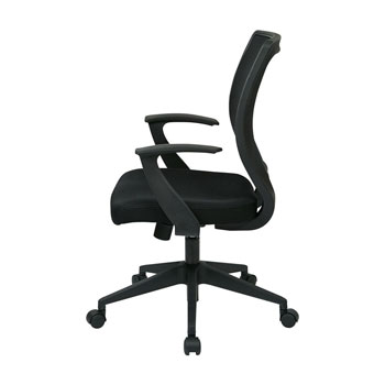 Screen Back Task Chair with "T" Arms, side view