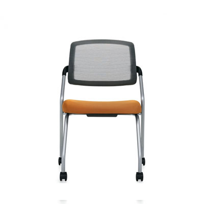 Spritz Armless Flip Seat Nesting Chair, Casters (6764C), Global Guest Chair