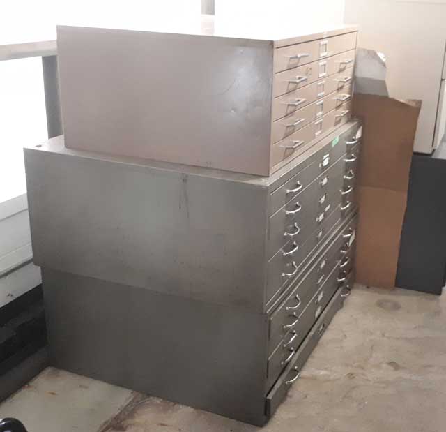 Used Blue Print Cabinets
