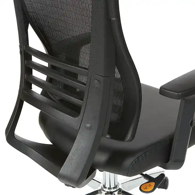 EM60930C WorkSmart Black Breathable Mesh Back Chair, detail