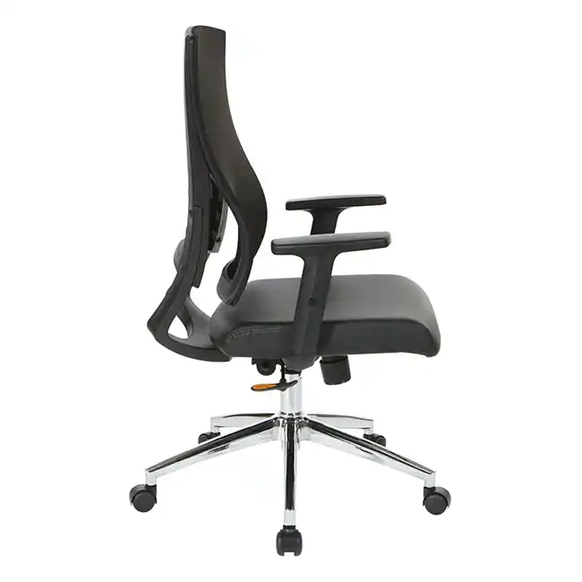 EM60930C WorkSmart Black Breathable Mesh Back Chair