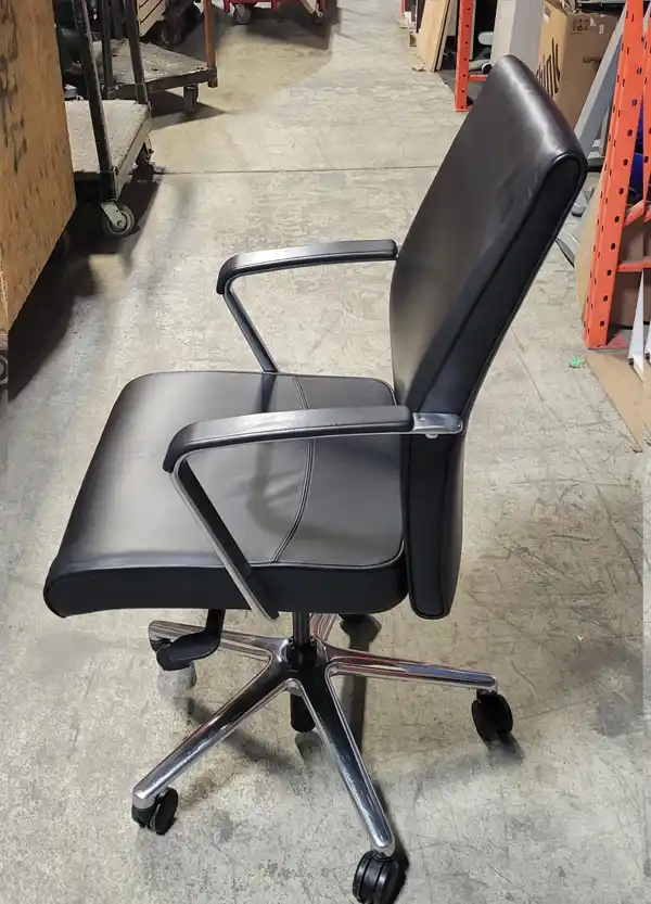 Used Keilhauer Leather Boardroom Chair, side view