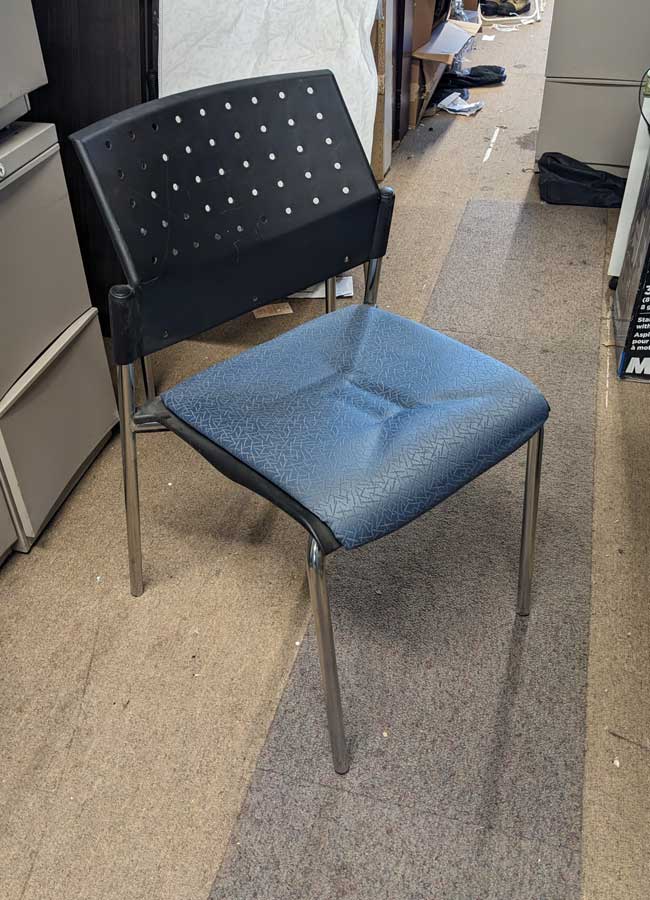 Used Sonic Armless Stacking Chair