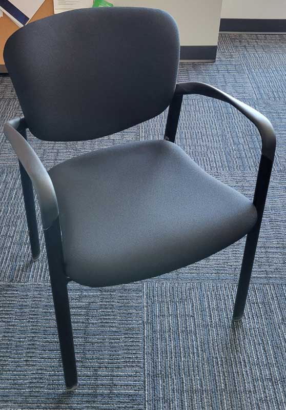 Used Haworth Improv Client Chairs, Black Fabric