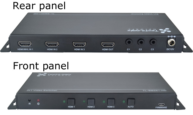 3x1 Collaboration Switcher with HDMI Inputs