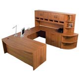 Step-In Bow Front U-Desk 
