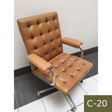 Leather Office Chair - Button-Tufted 