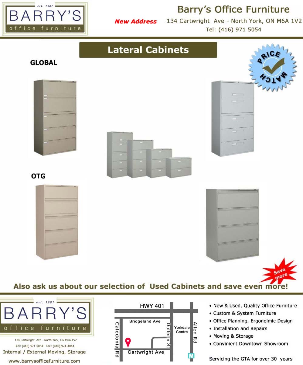 Lateral Cabinets Sale - Global Cabinets/ OTG Cabinets at Barry's Office Furniture