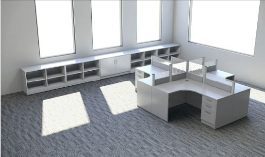 Quad Station, Mixed Privacy, IOF Collaborative Desk