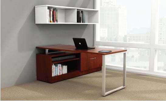O Leg Desk / Low Credenza, Barrys Office Furniture, North York, Toronto GTA