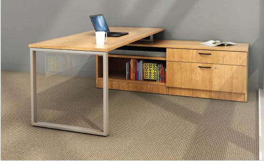 IOF O Leg L Shape Desk, Barrys Office Furniture, North York, Toronto GTA