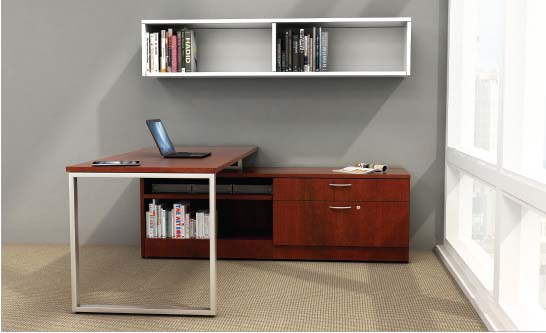 O Leg Desk & Hutch, Barrys Office Furniture, North York, Toronto GTA