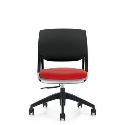 Novello Armless Task, Upholstered Seat & Polypropylene Back (6401)
