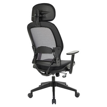 Professional AirGrid® Back and Mesh Seat Chair with Adjustable Headrest, side back view
