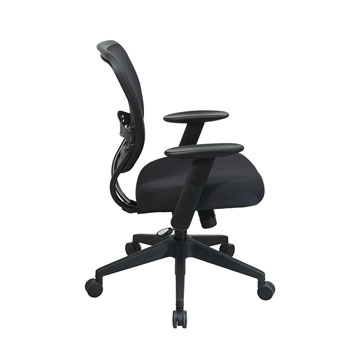 Professional Black AirGrid® Back Managers Chair, side view