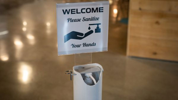 SaniStep Touchless hand sanitizer dispensers