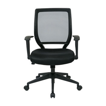 Screen Back Task Chair with "T" Arms, front view