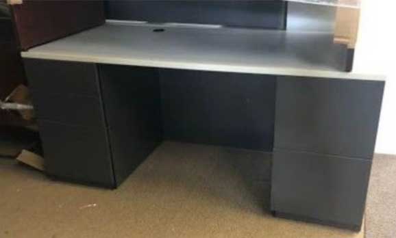 Used Double Pedestal Desk, Barrys Office Furniture North York