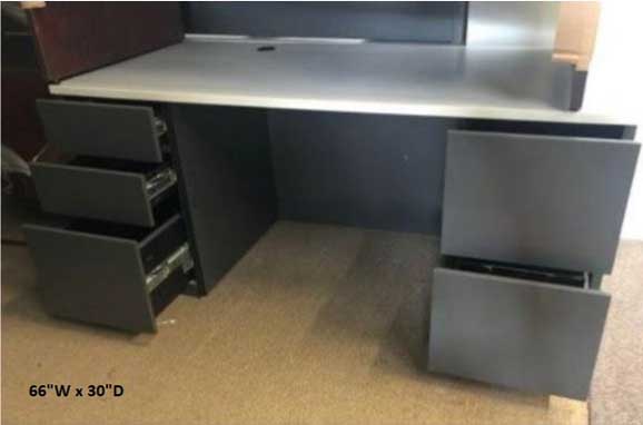 Used Double Pedestal Desk, Barrys Office Furniture North York