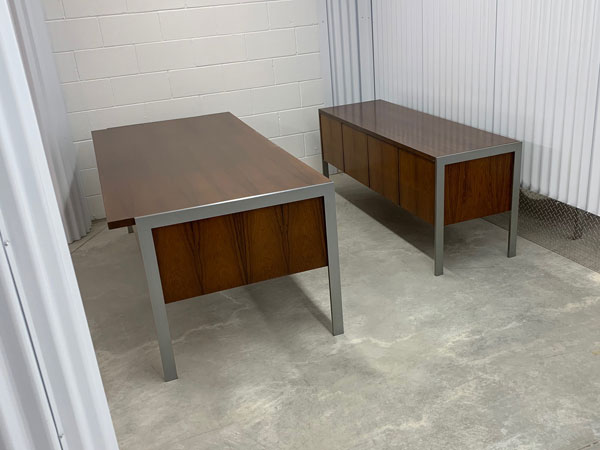 Leif Jacobsen rosewood desk with Credenza for movie rental in the Greater Toronto Area