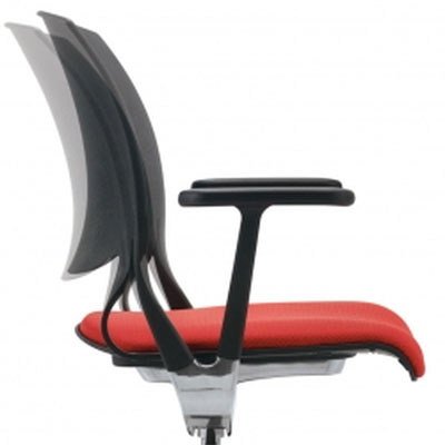 Novello Armless Task, Upholstered Seat & Polypropylene Back (6401). Flexible shell back.