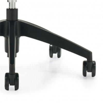 Novello Armless Task, Upholstered Seat & Polypropylene Back (6401). Standard black base.