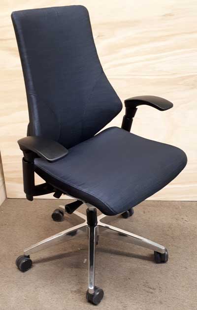 Used Spree  Upholstered Medium Back Synchro-Tilter Chair, Office Furniture North York, Toronto GTA 