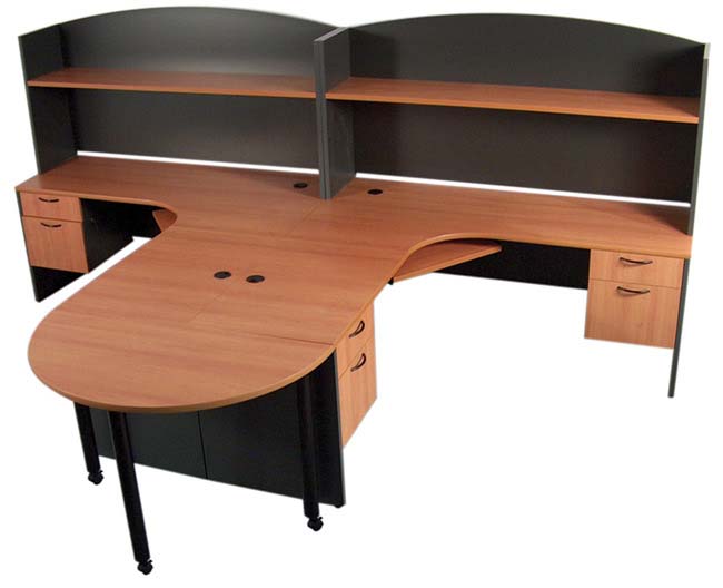 2 Person L Shape Desk, Cubicle System, Office Furniture Toronto GTA