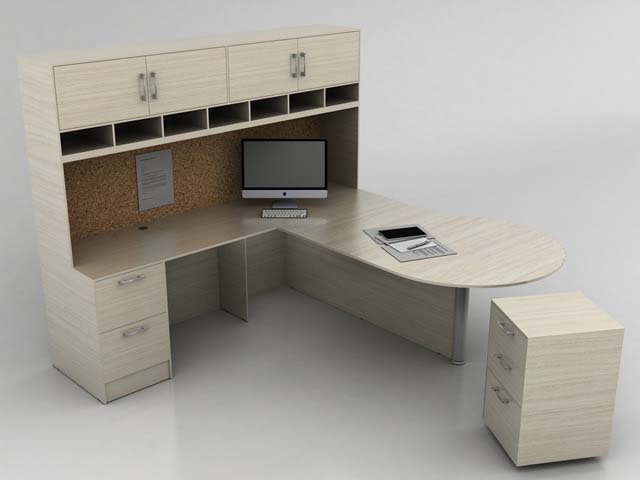 P-Top L Shape Desk, Office Furniture, Toronto GTA