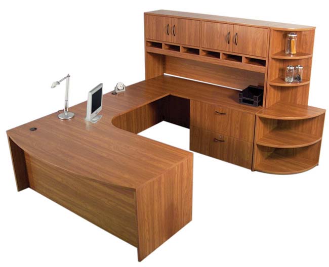 Step-In Bow Front U-Desk, IOF, Office Furniture Toronto GTA