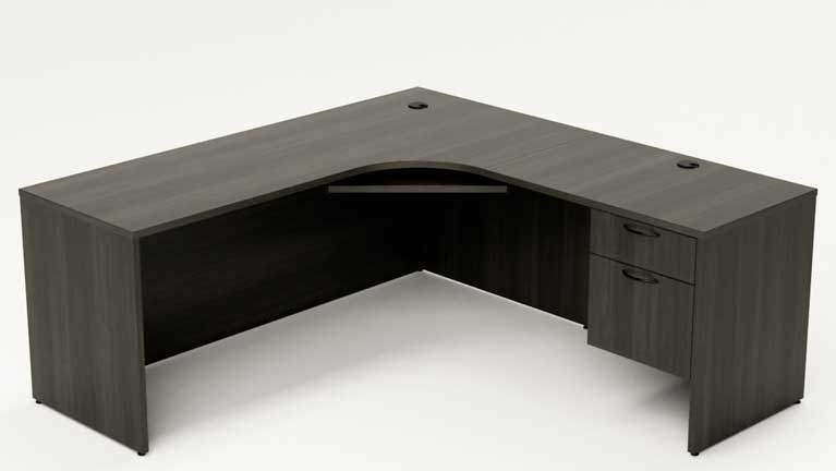 Salesman Desk with Keyboard Tray. Colour: Graphite