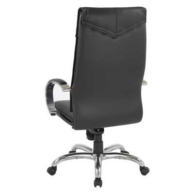Deluxe High Back Black Chair - 8200, back view