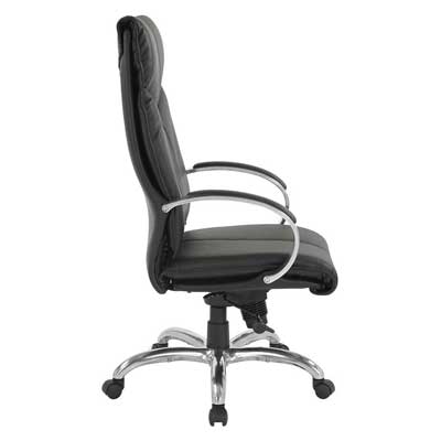 Deluxe High Back Black Chair - 8200, side view