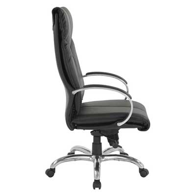 Deluxe High Back Black Chair - 8200, side view