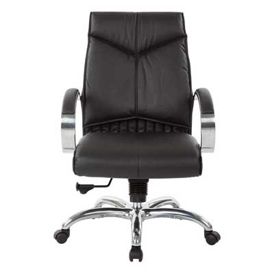 Deluxe Mid Back Black Chair - 8201, front view