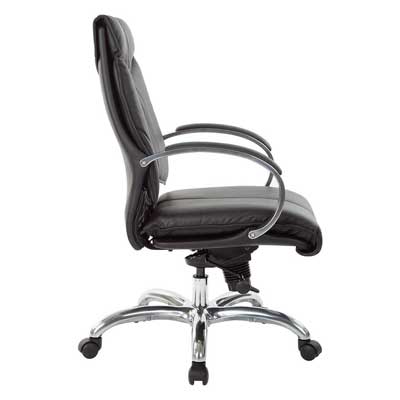 Deluxe Mid Back Black Chair - 8201, side view