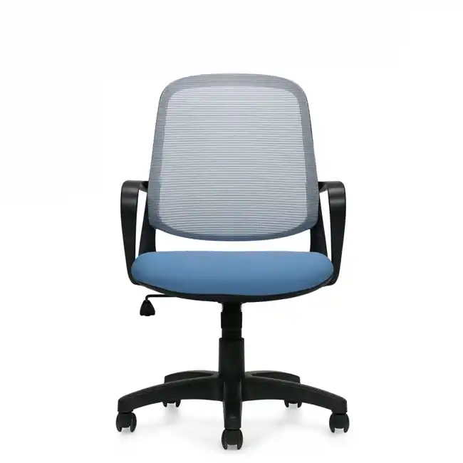 OTG13020 Amira Medium Mesh Back Tilter – Blue/Grey, front view