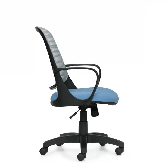 OTG13020 Amira Medium Mesh Back Tilter – Blue/Grey, side view