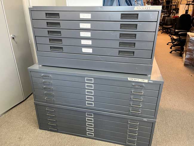 Used Blue Print Cabinets