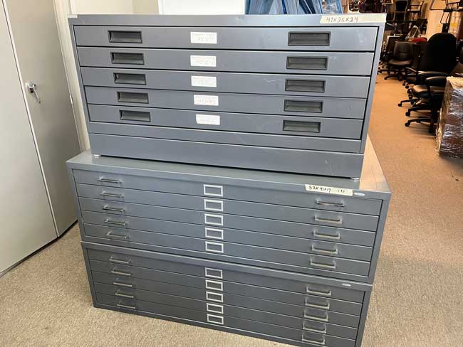 Used Blue Print Cabinets