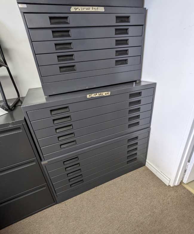 Used Blue Print Cabinets