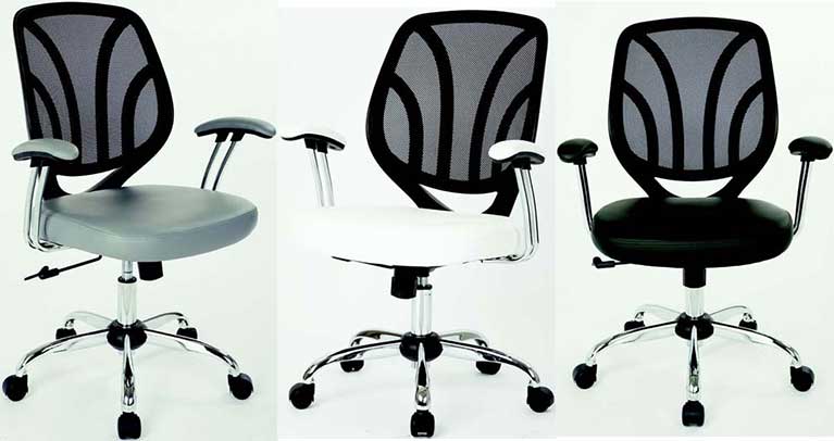 Breathable screen back with built-in lumbar support, North York, Toronto