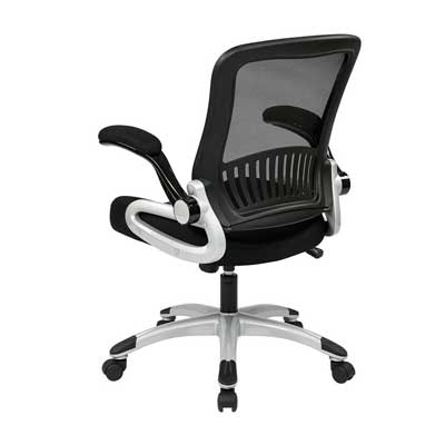 Screen Back and Bonded Leather Seat Managers Chair - EM35206-EC3, back view