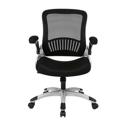 Screen Back and Bonded Leather Seat Managers Chair - EM35206-EC3, front view