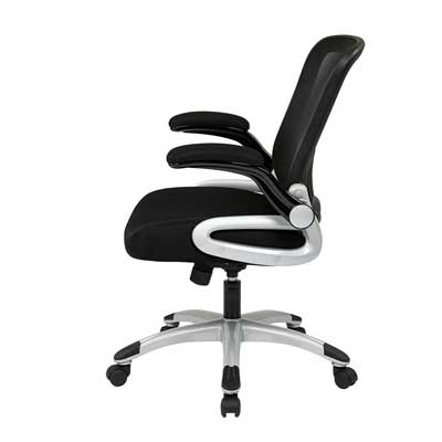 Screen Back and Bonded Leather Seat Managers Chair - EM35206-EC3, side view