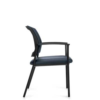 Ibex MVL2819 Upholstered Seat & Back Guest Chair, side view