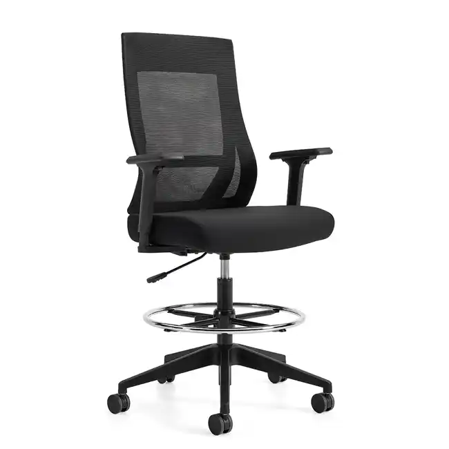 Zim OTG11353B High Back Height Adjustable Stool