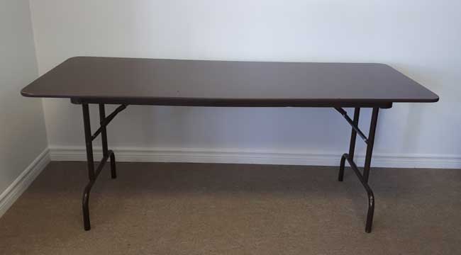 Used Laminate Rectangular Folding Table Brown, North York Toronto